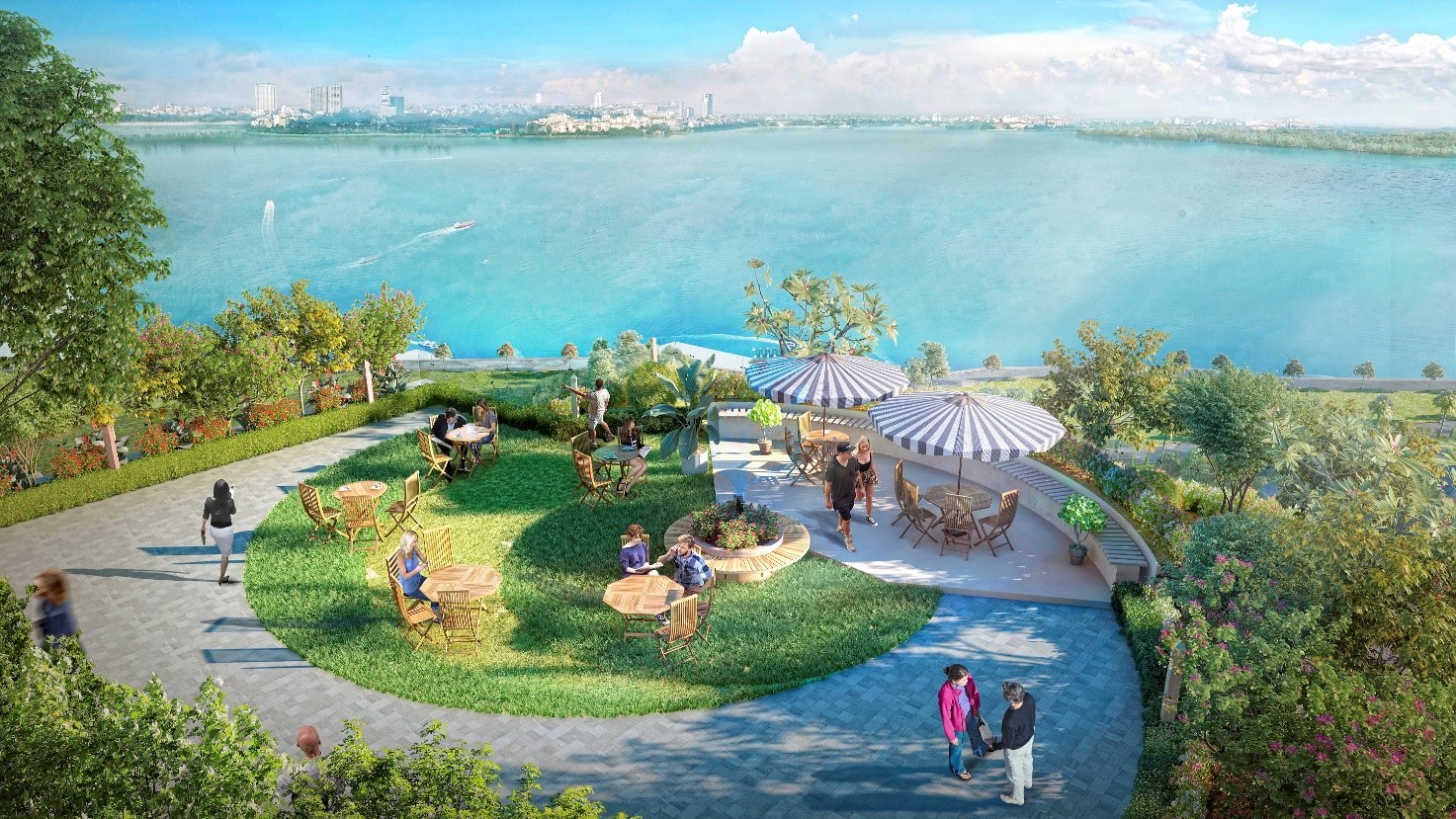 Không gian sống trong lành của cư dân ven Hồ Tây